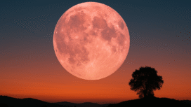 Strawberry Moon Mewarnai Langit Indonesia: Fenomena Langka yang Bikin Takjub. Ilustrasi