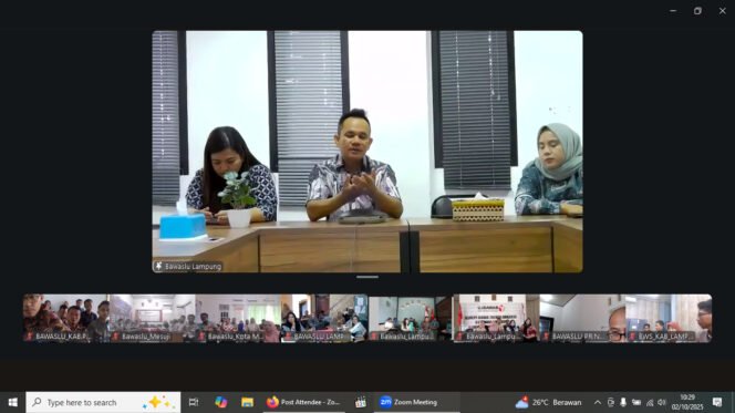
					Bawaslu Lampung Gelar Rapat Koordinasi Pembinaan PPPK Se-Provinsi Lampung